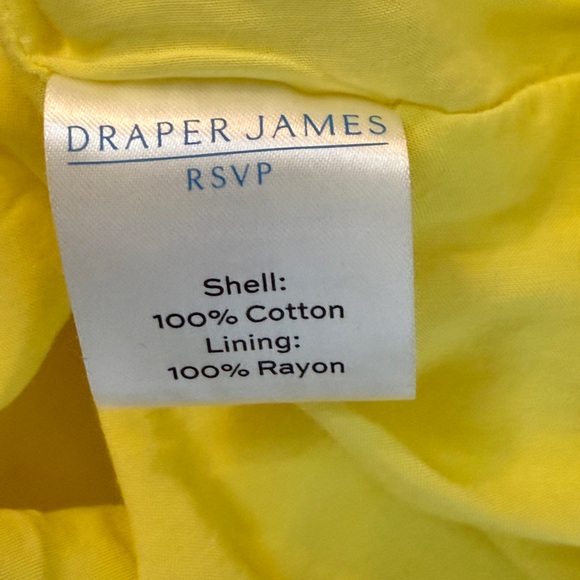 DRAPER JAMES Yellow Cotton Eyelet Button Front Sleeveless Mini Dress SKU0148 - Picture 10 of 10